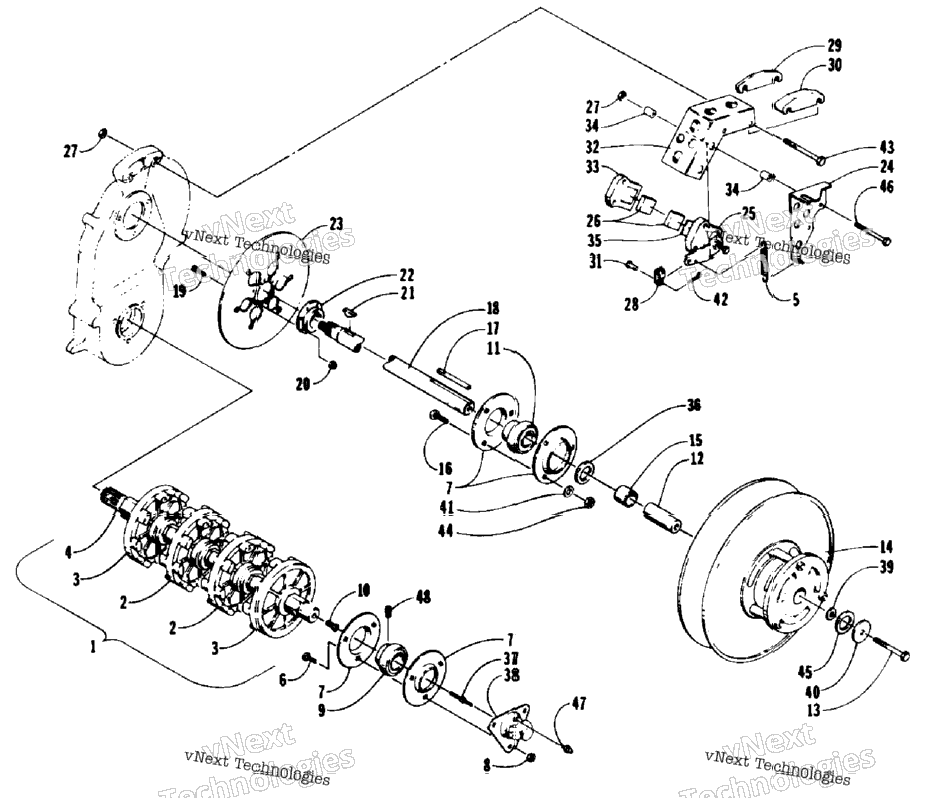 Drive Train Shafts And Brake Assemblies