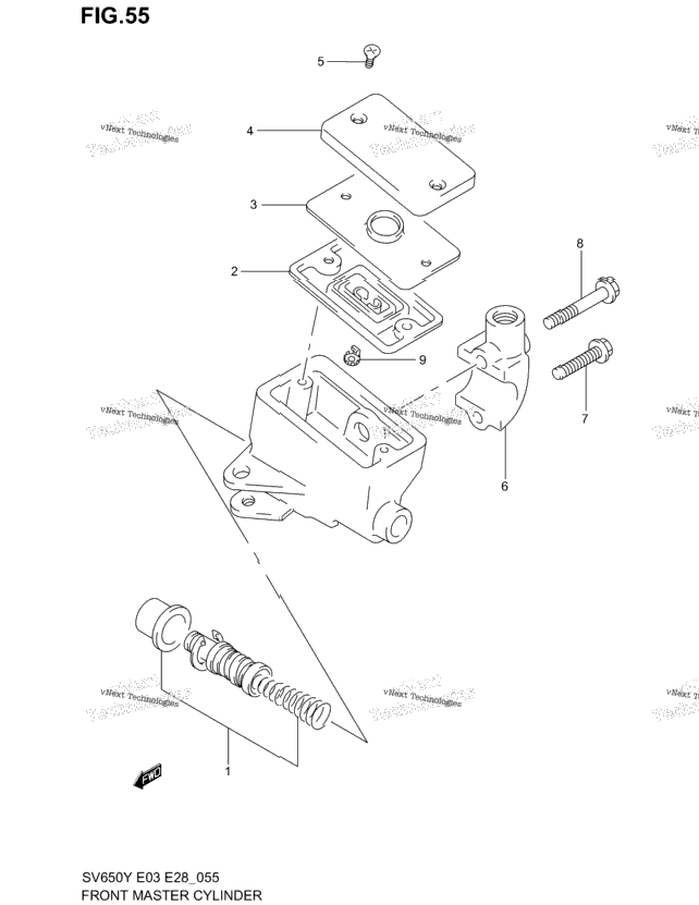 Front Master Cylinder (Sv650x/Y/K1/K2)