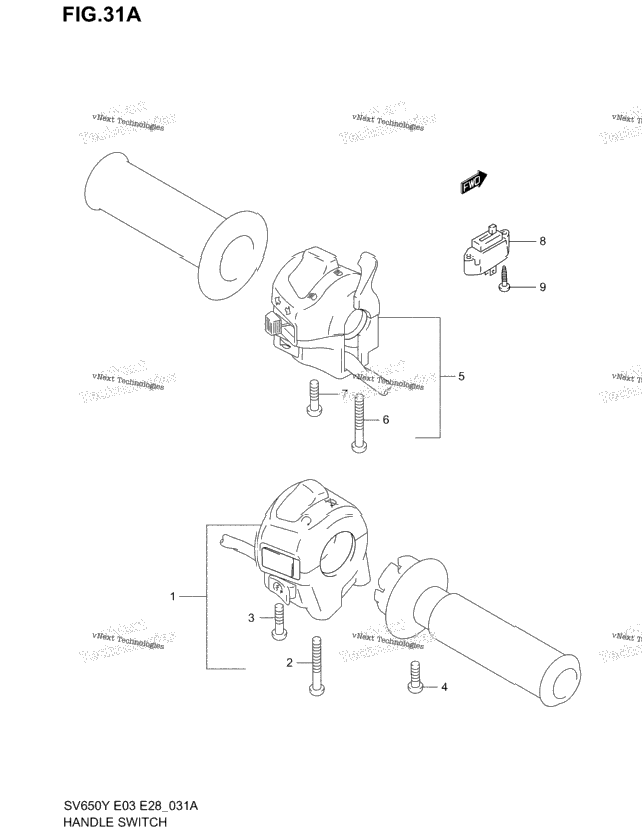 Handle Switch (Sv650sx/Sy/Sk1/Sk2)