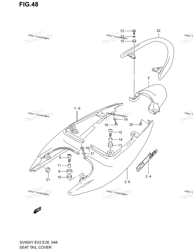 Seat Tail Cover (Model X)