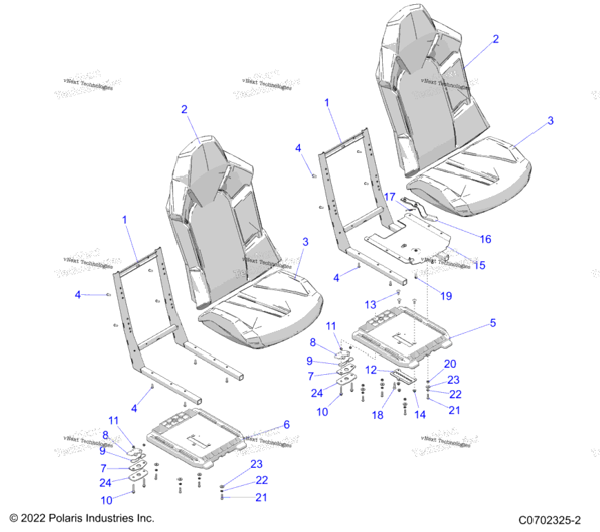 Body, Seat Asm. And Slider G24gxp99