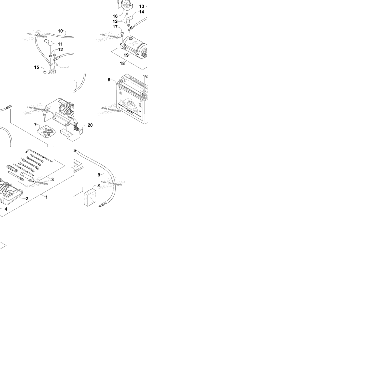 Battery And Starter Assembly