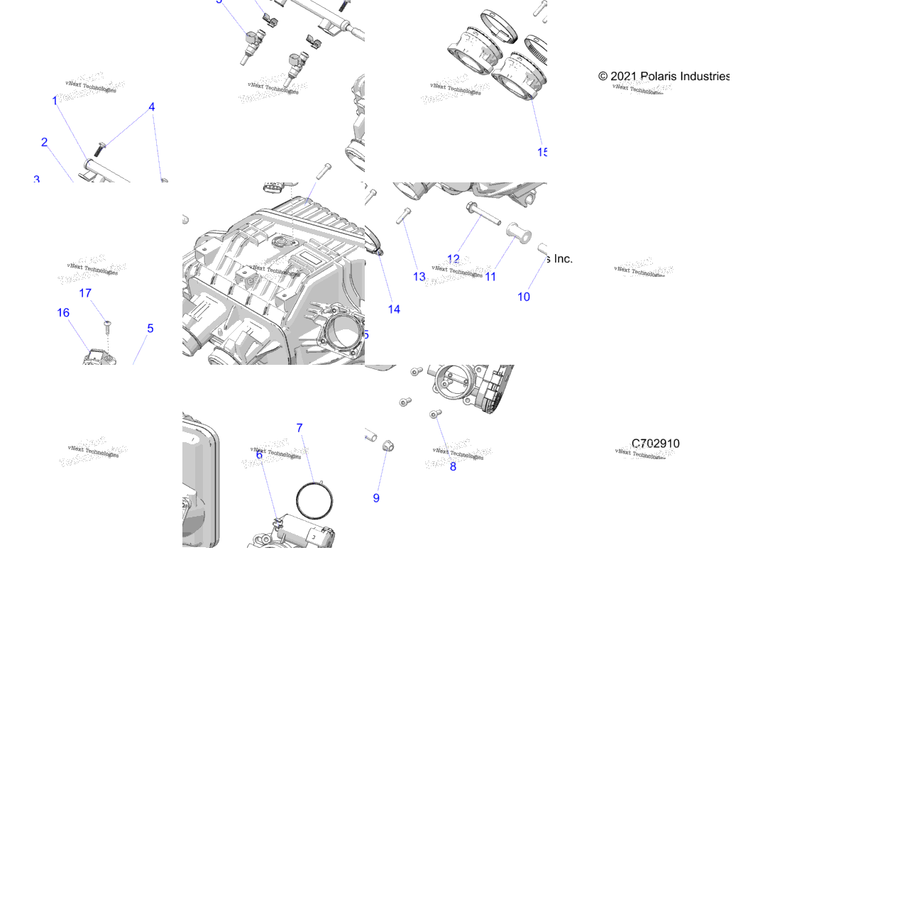 Engine, Intake Intake Manifold, Throttle Body, Fuel Rail