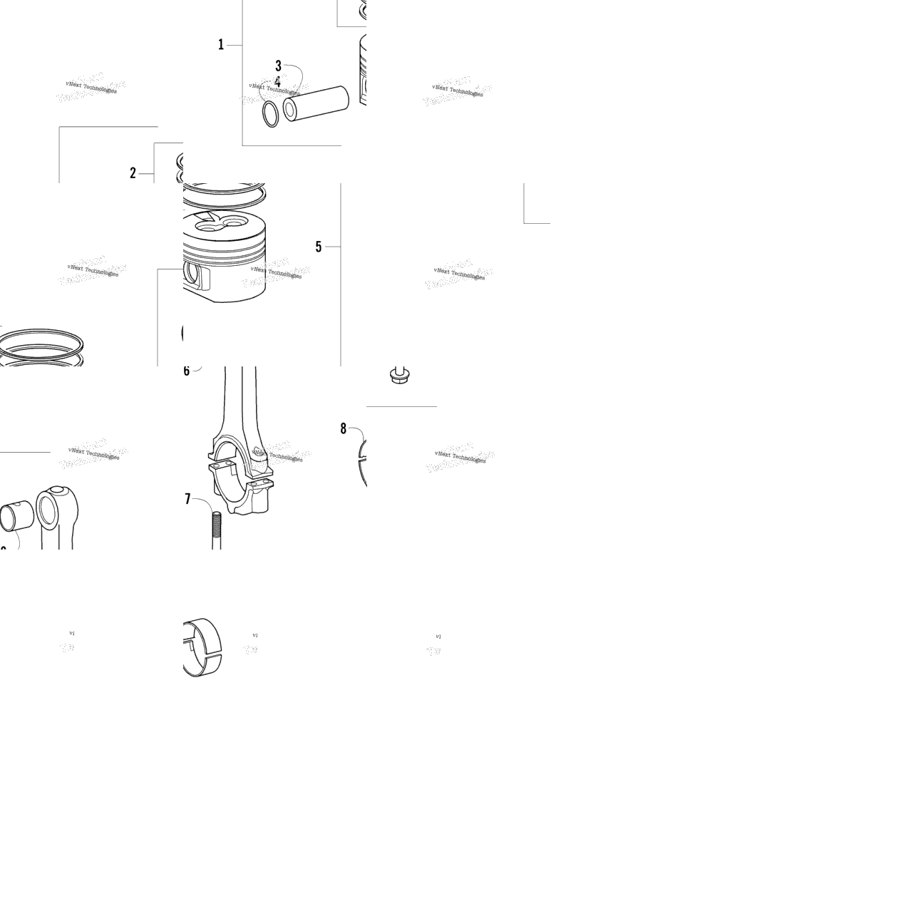 Piston Set And Connecting Rod Assembly