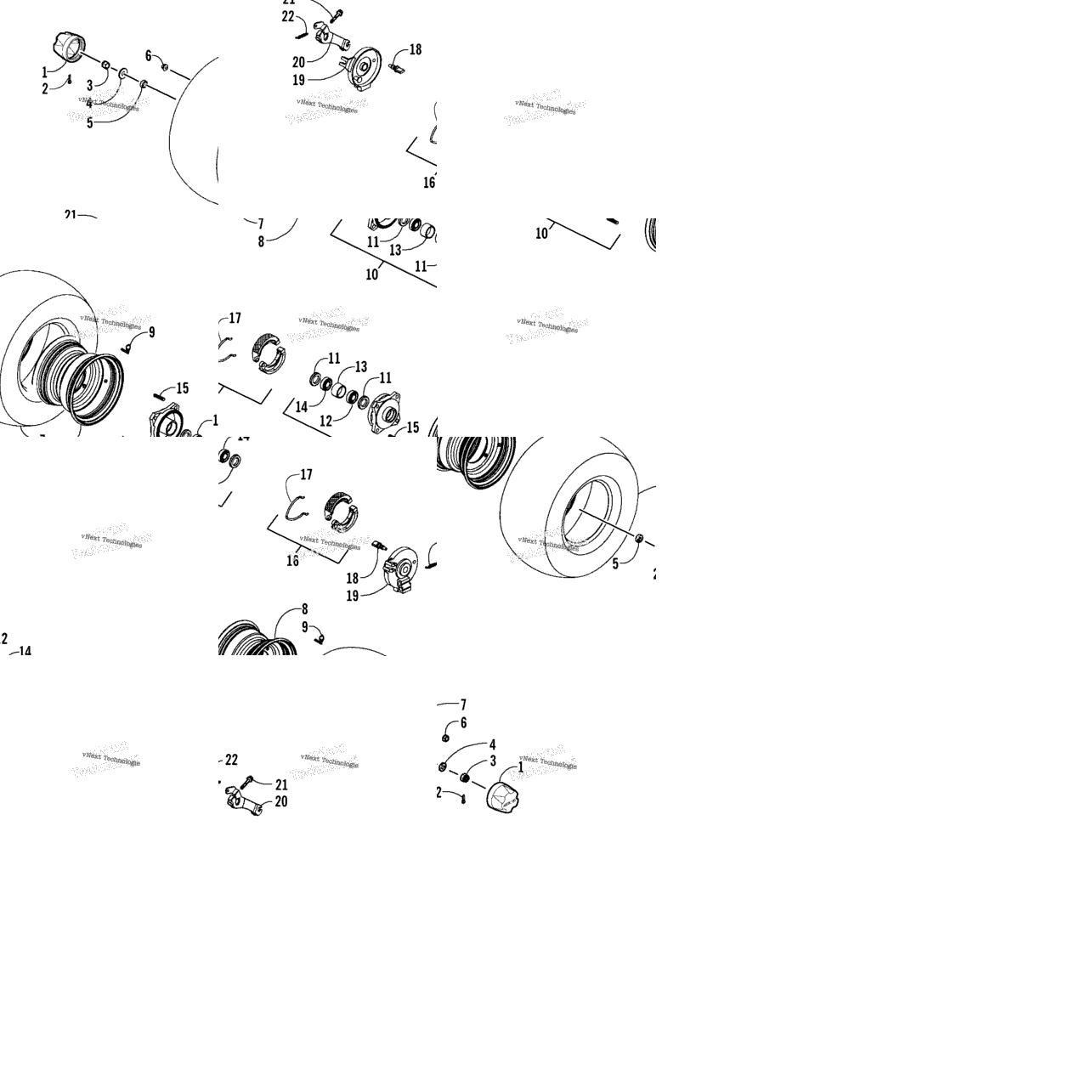 Front Wheel And Brake Assemblies