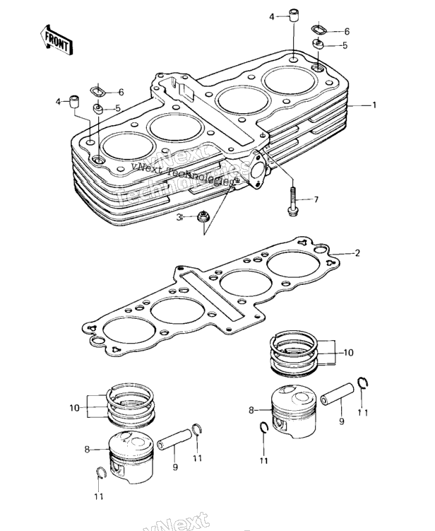 Cylinder/Pistons ('80-'81 C1/C2)