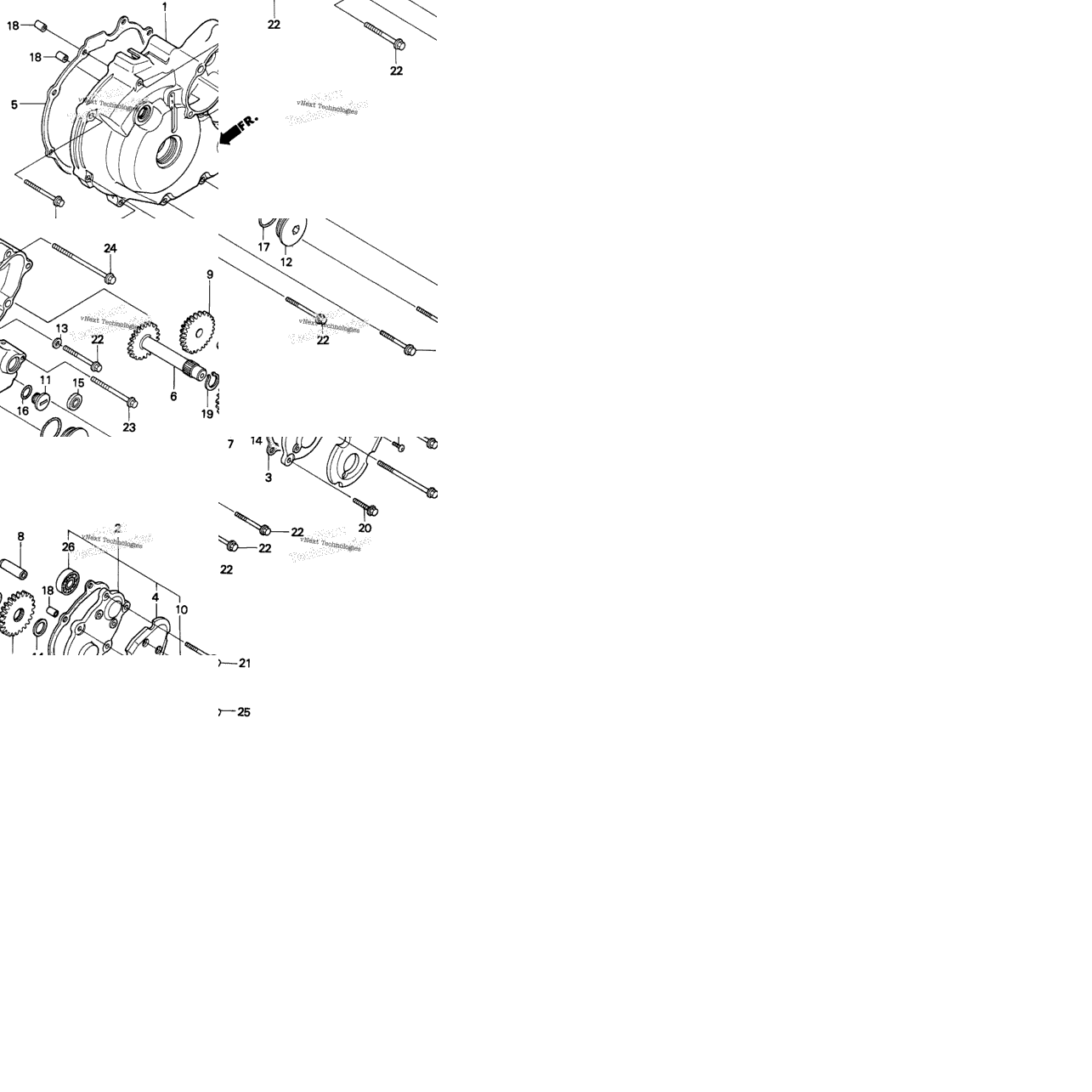 300 Left Crankcase Cover