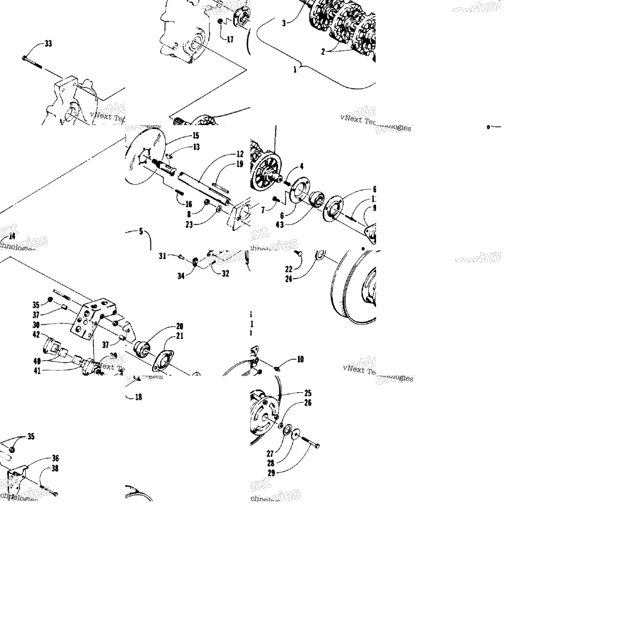 Drive Train Shafts And Brake Assemblies