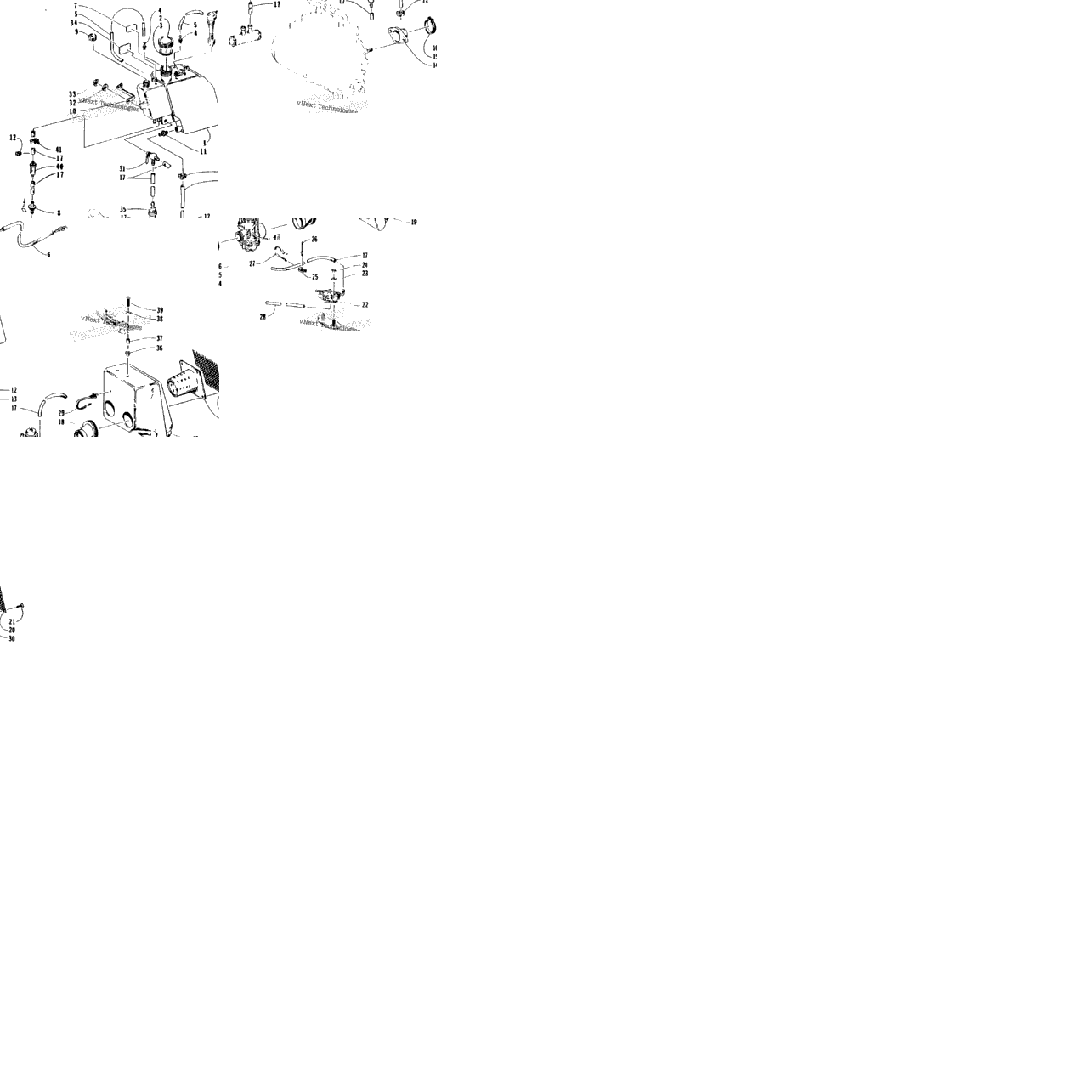 Oil Tank, Carburetor, Fuel Pump, And Silencer