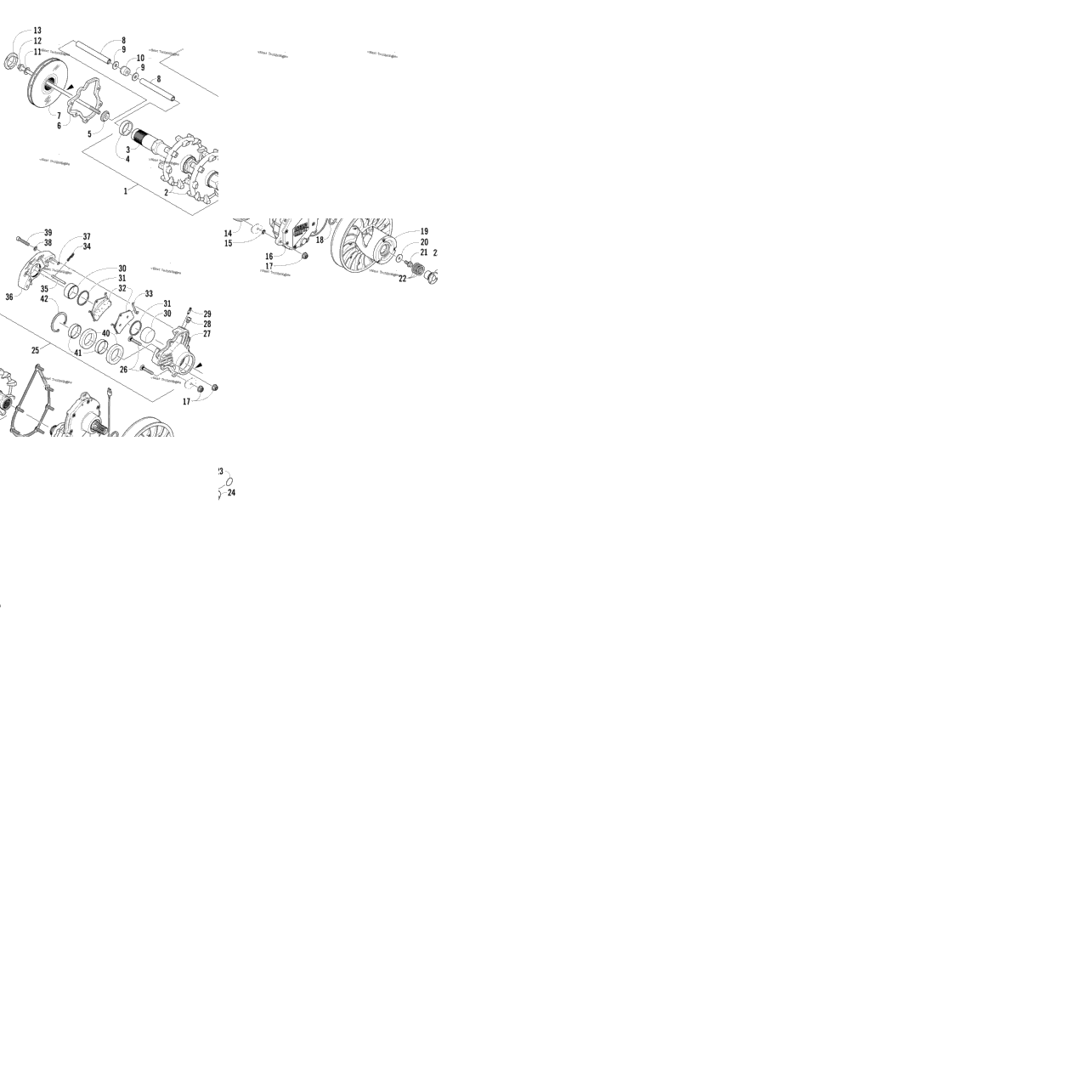 Drive Train Shafts And Brake Assemblies