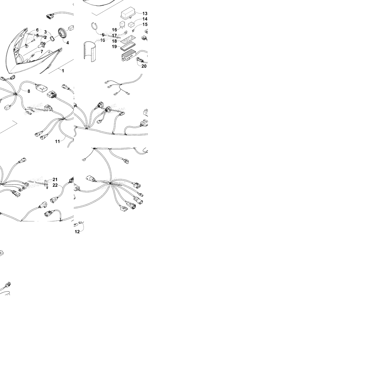 Headlight And Wiring Assemblies