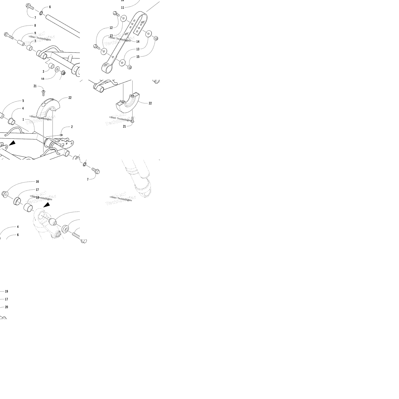 Rear Suspension Front Arm Assembly