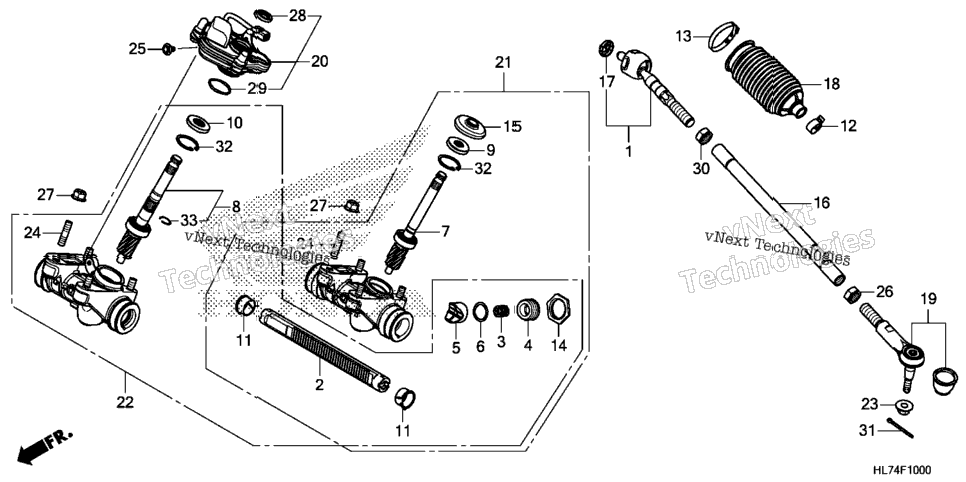 Steering Gear Box@Tie Rod