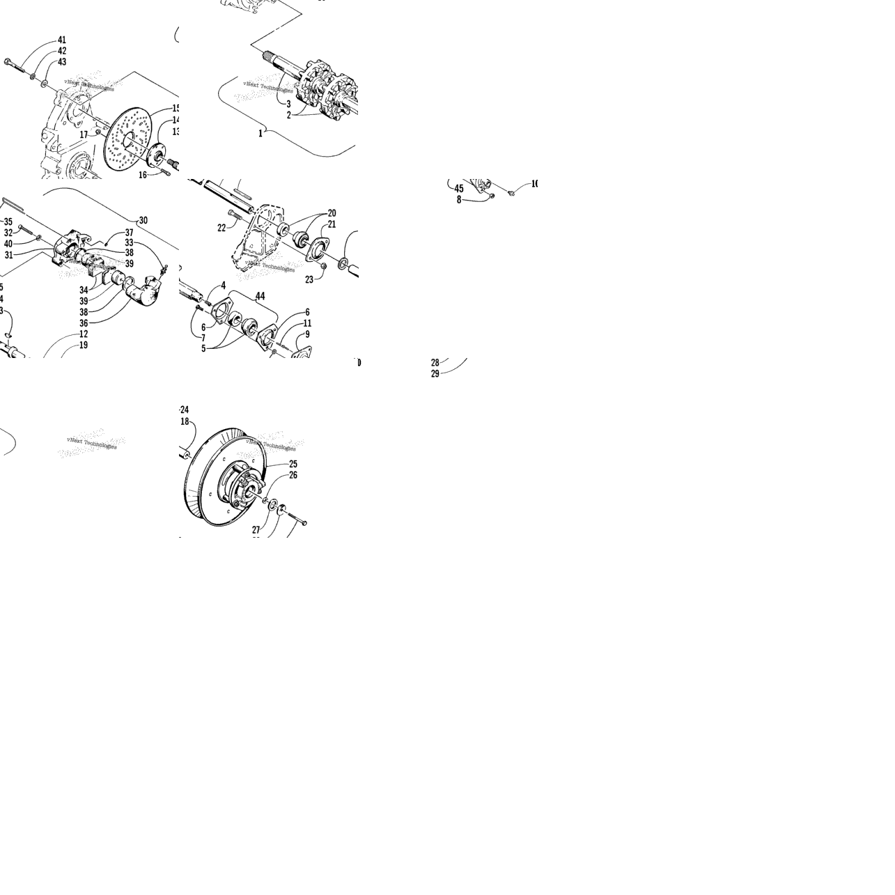 Drive Train Shafts And Brake Assemblies