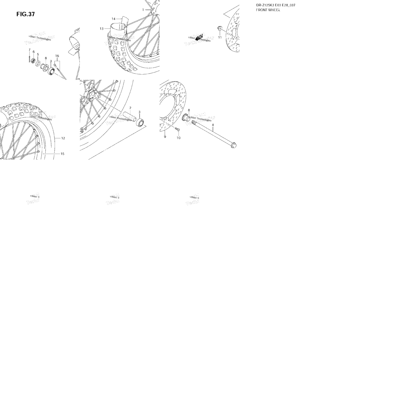 Front Wheel (Dr-Z125lk3/Lk4/Lk5/Lk6/Lk7)