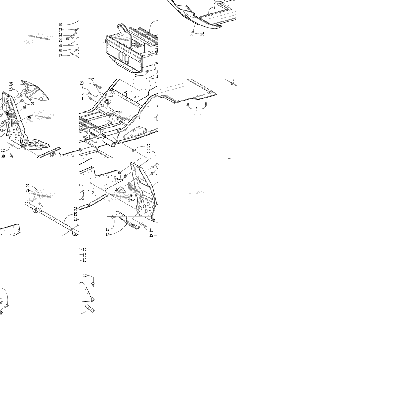 Front Frame And Footrest Assembly