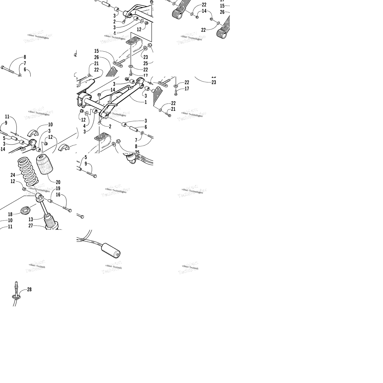 Rear Suspension Front Arm Assembly