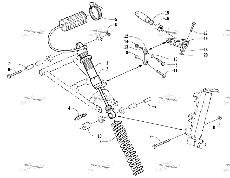 Shock Absorber And Sway Bar Assembly