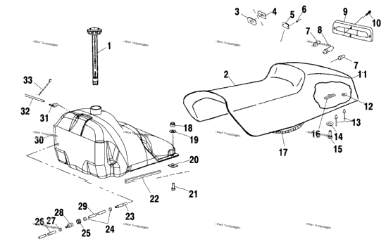 Seat & Gas Tank S03np7cs/7Csa/7Csb/8Cs/8Csa/8Csbs03na7cs/8Css03nf7cs/8Css03ne7cs/8Cs