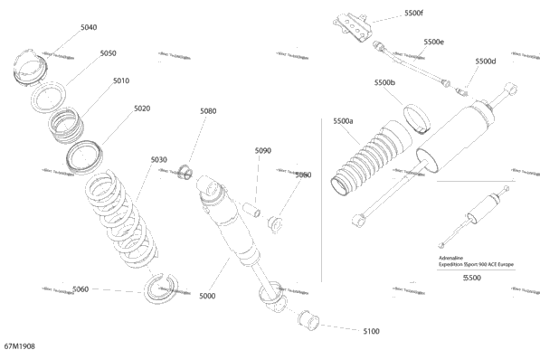 Rear Suspension Shocks	Grand Touring - Package Ltd