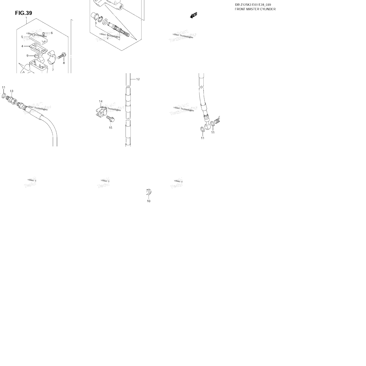 Front Master Cylinder (Dr-Z125lk3/Lk4/Lk5/Lk6/Lk7)