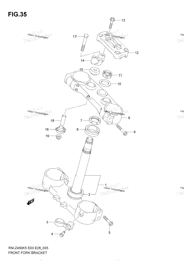 Steering Stem (Model K5/K6)