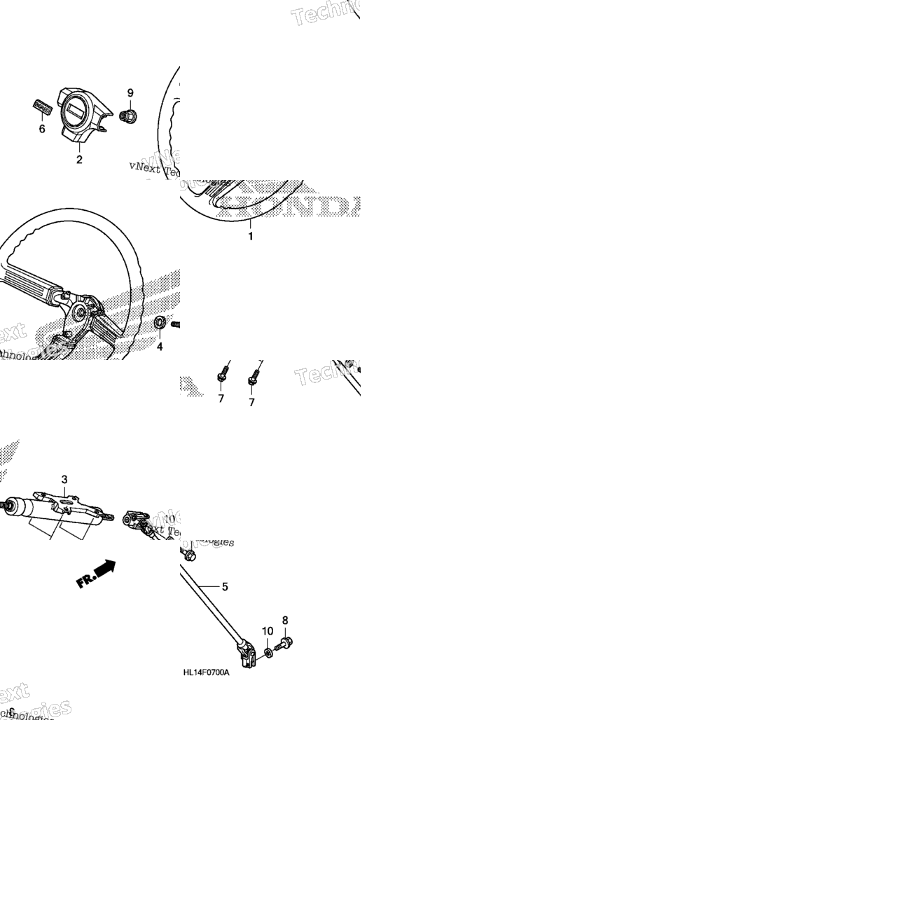 Steering Wheel + Steering Shaft + Steering Column