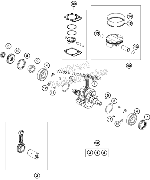 Crankshaft, Piston