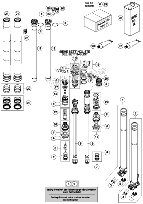 Front Fork Disassembled