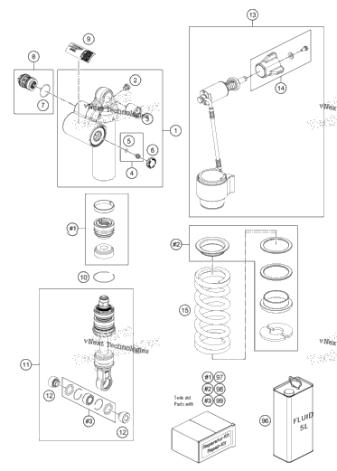 Shock Absorber Disassembled
