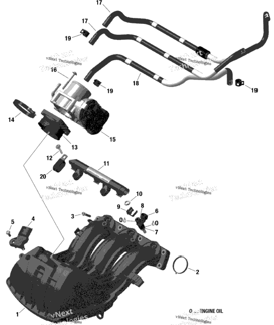Air Intake Manifold And Throttle Body 900 Ace