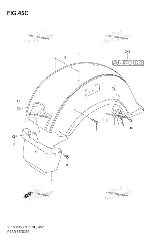 Rear Fender (Model K9)