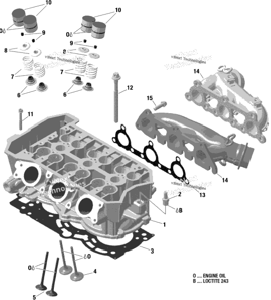 Cylinder Head And Exhaust Manifold 900 Ace