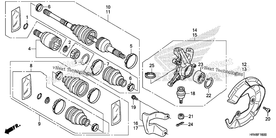 Front Knuckle@Front Drive Shaft