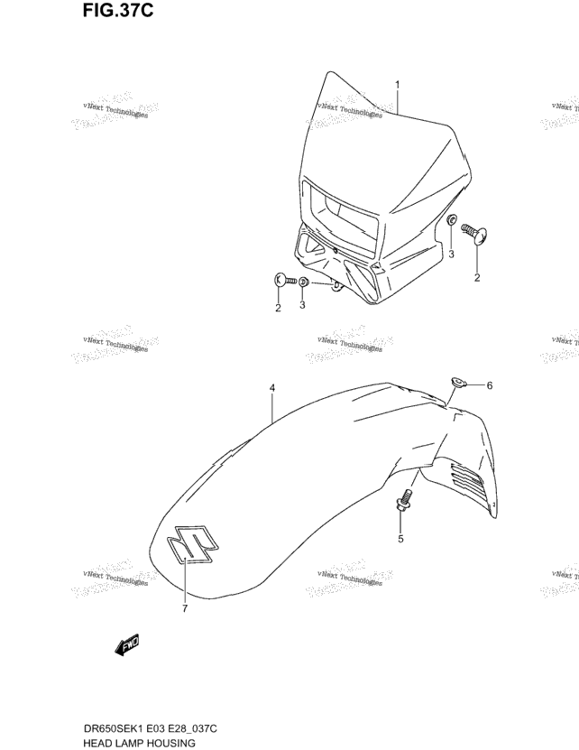Headlamp Housing (Model K5)