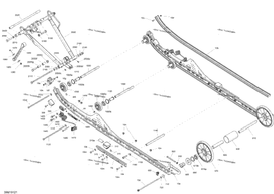 Rear Suspension - Lower Section - X 175 Model