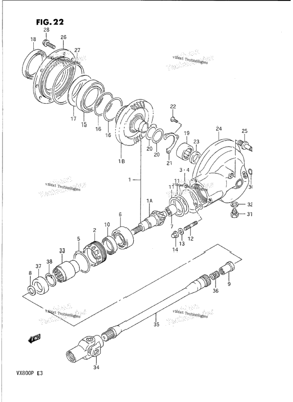 Propeller Shaft - Final Drive Gear