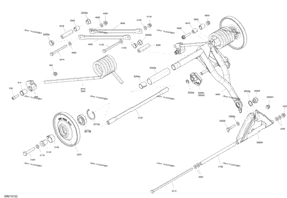 Rear Suspension - Upper Section - Sp 175 Model