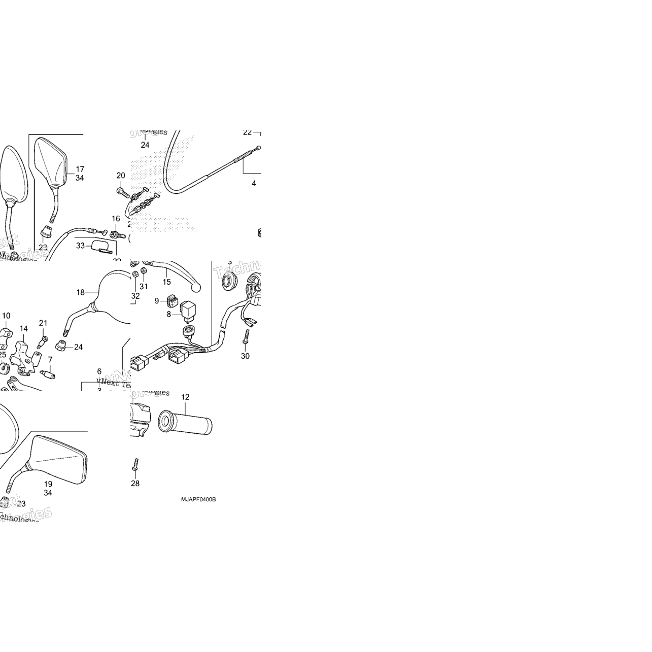 Handle Lever@Switch@Cable (1)