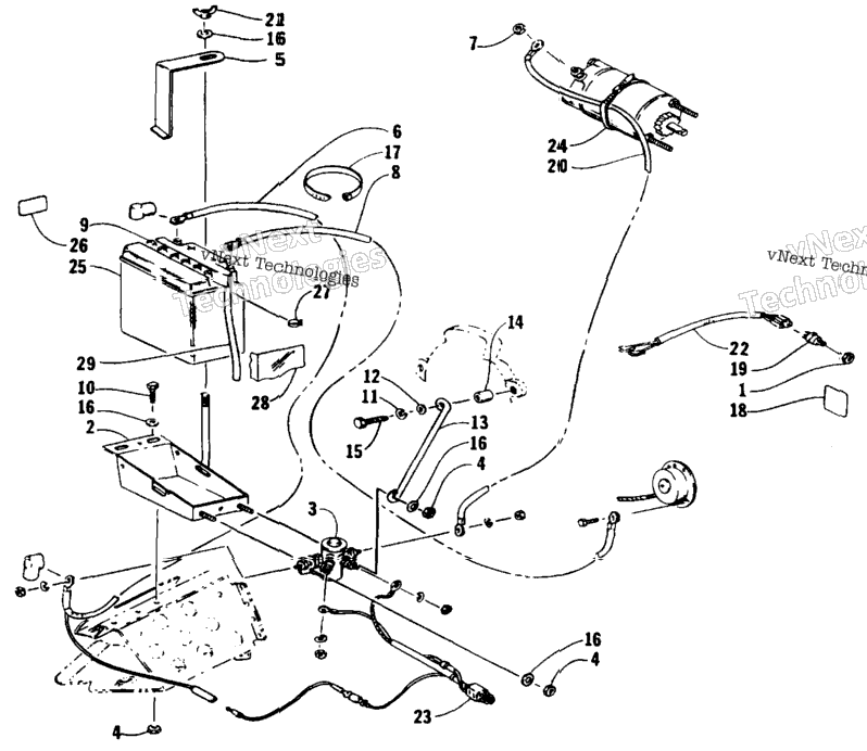 Electric Start - Battery Assembly