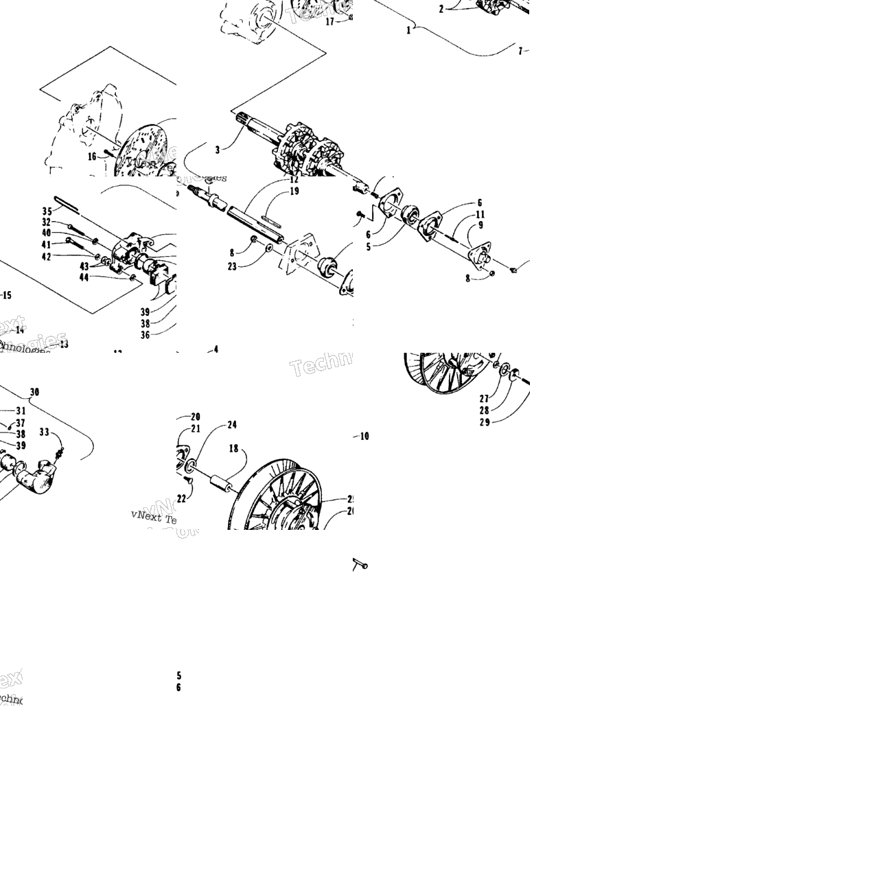 Drive Train Shafts And Brake Assemblies