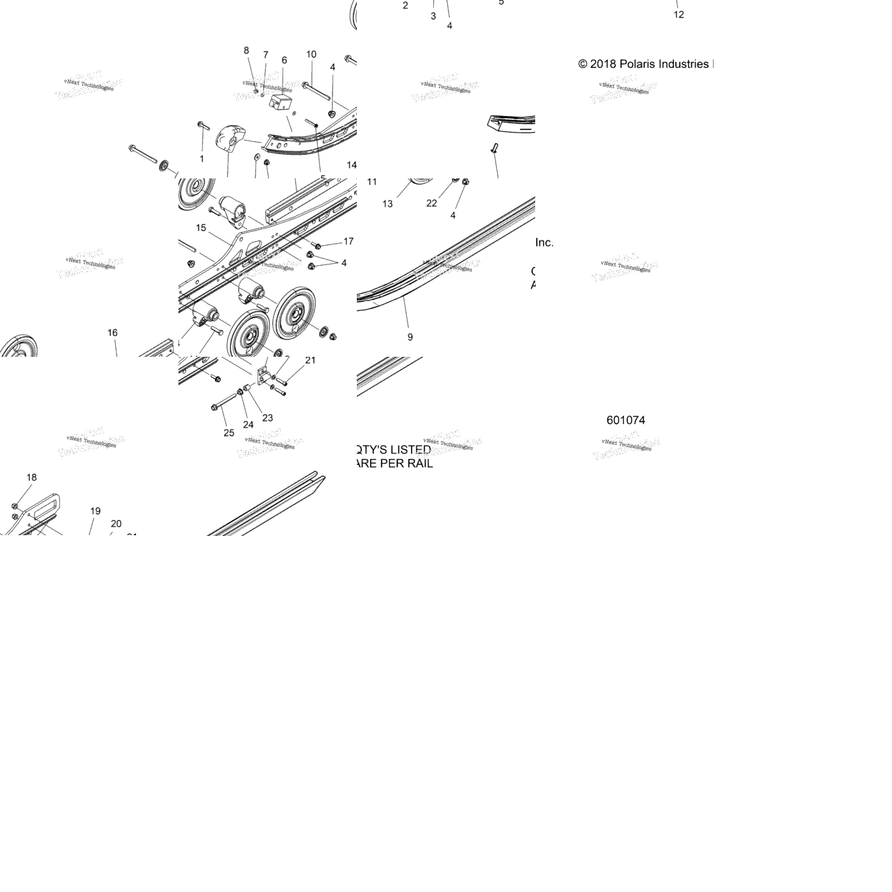 Suspension, Rail Asm