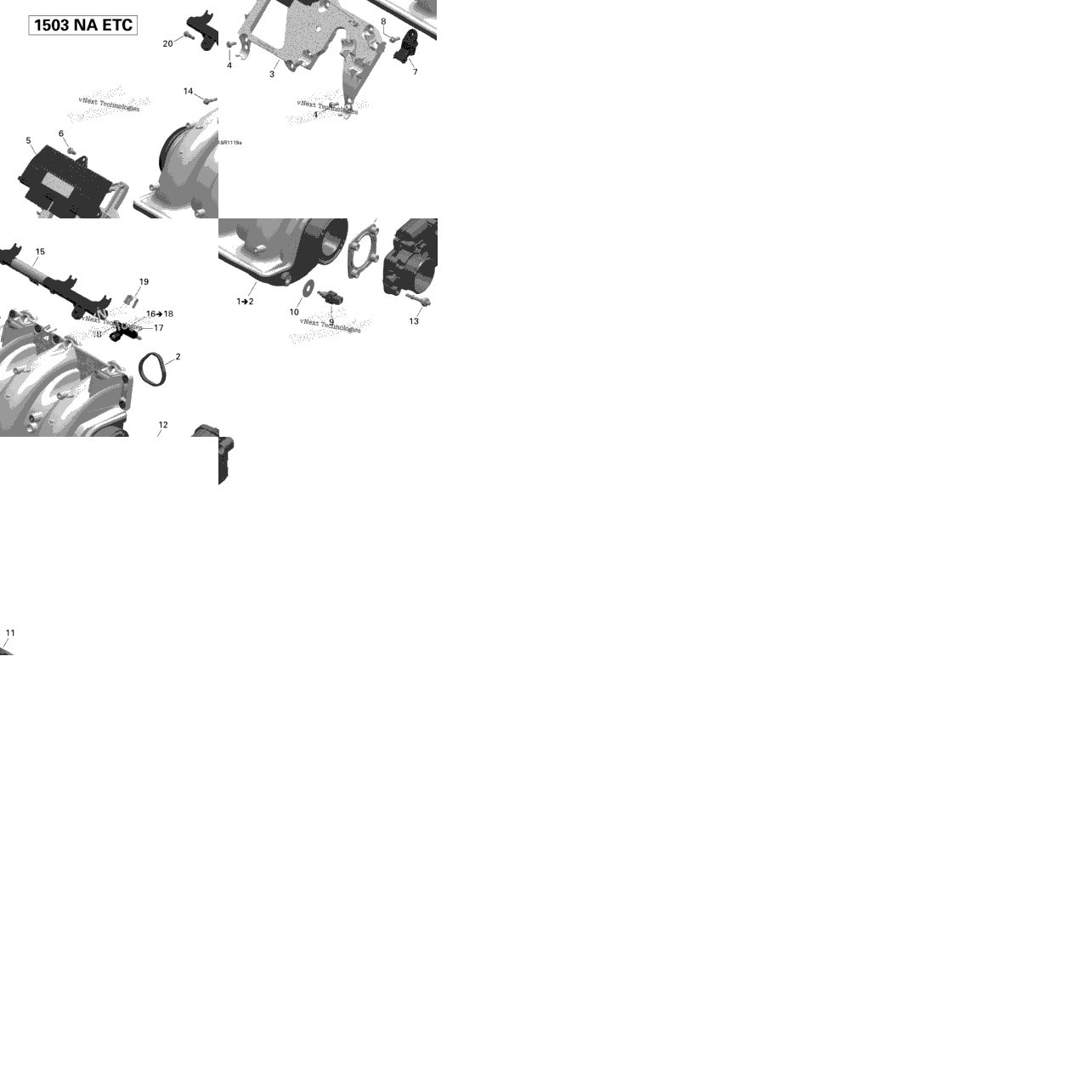 Air Intake Manifold And Throttle Body Sea-Doo