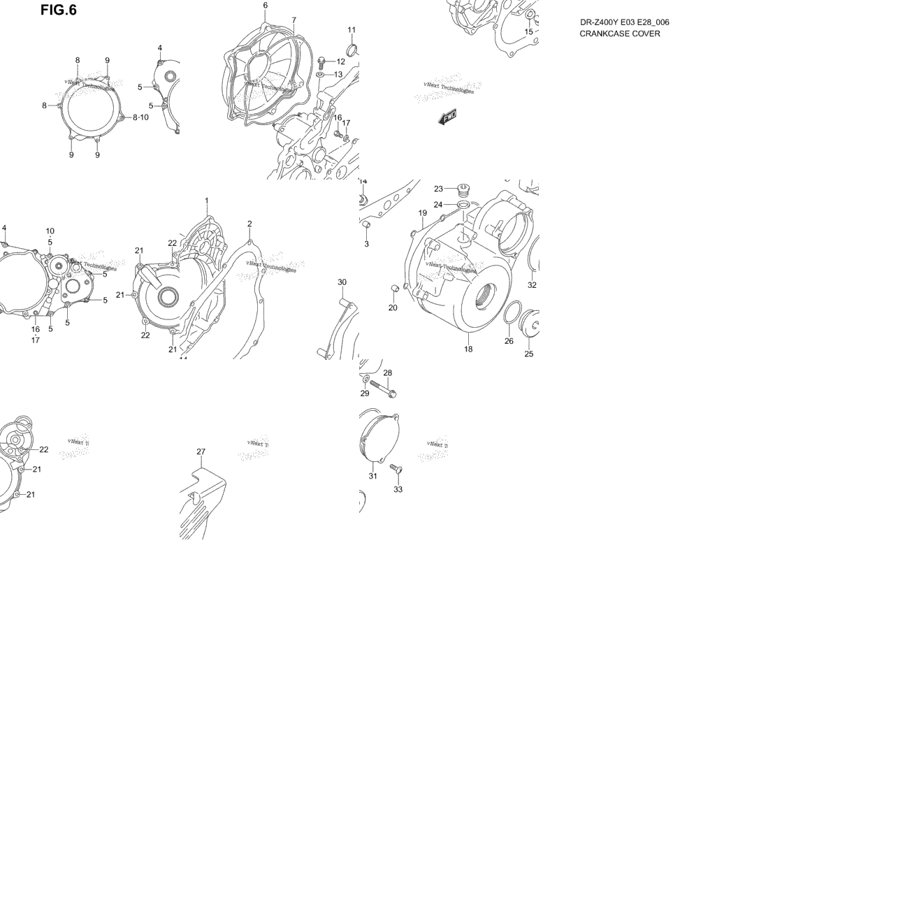 Crankcase Cover (Dr-Z400ey/Ek1/Ek2/Ek3/Ek4)