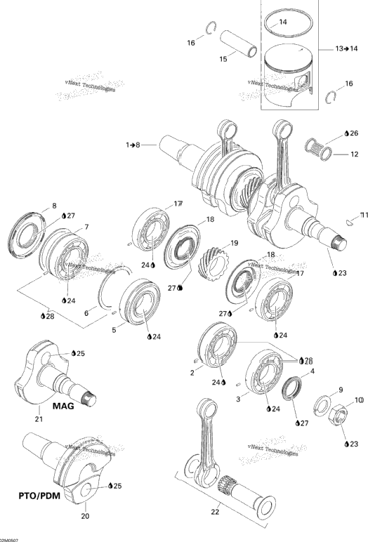 Crankshaft And Pistons
