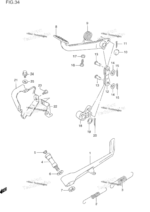 Prop Stand - Rear Brake