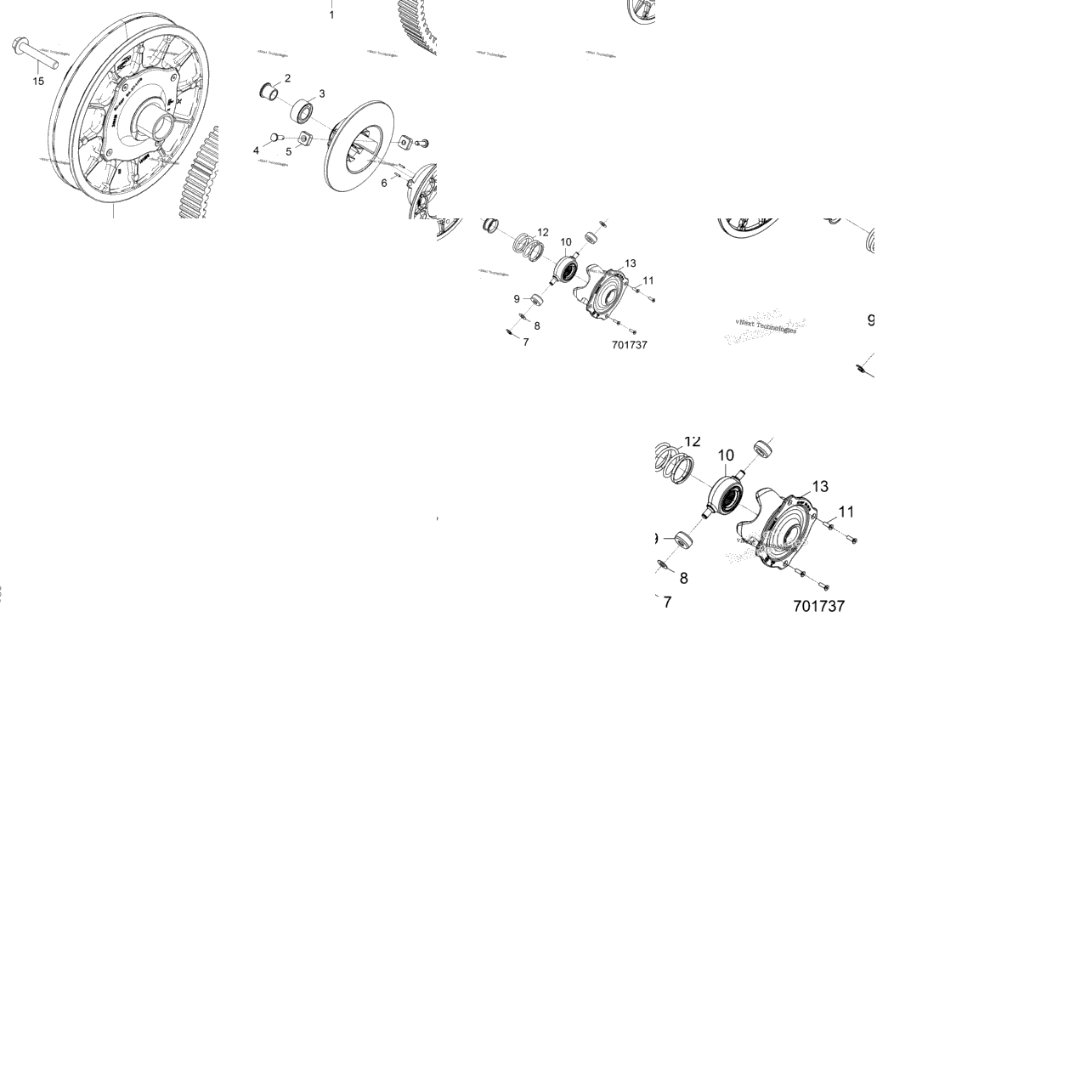 Drive Train, Secondary Clutch