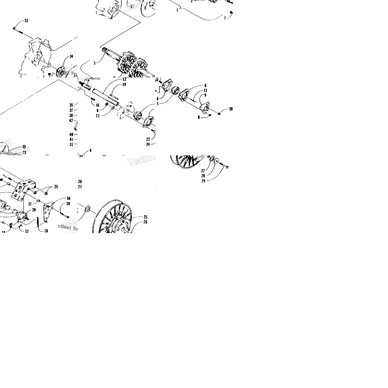 Drive Train Shafts And Brake Assemblies