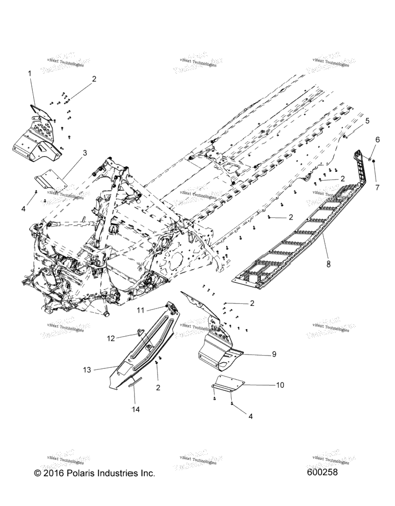 Chassis, Clutch Guard & Footrests All Options