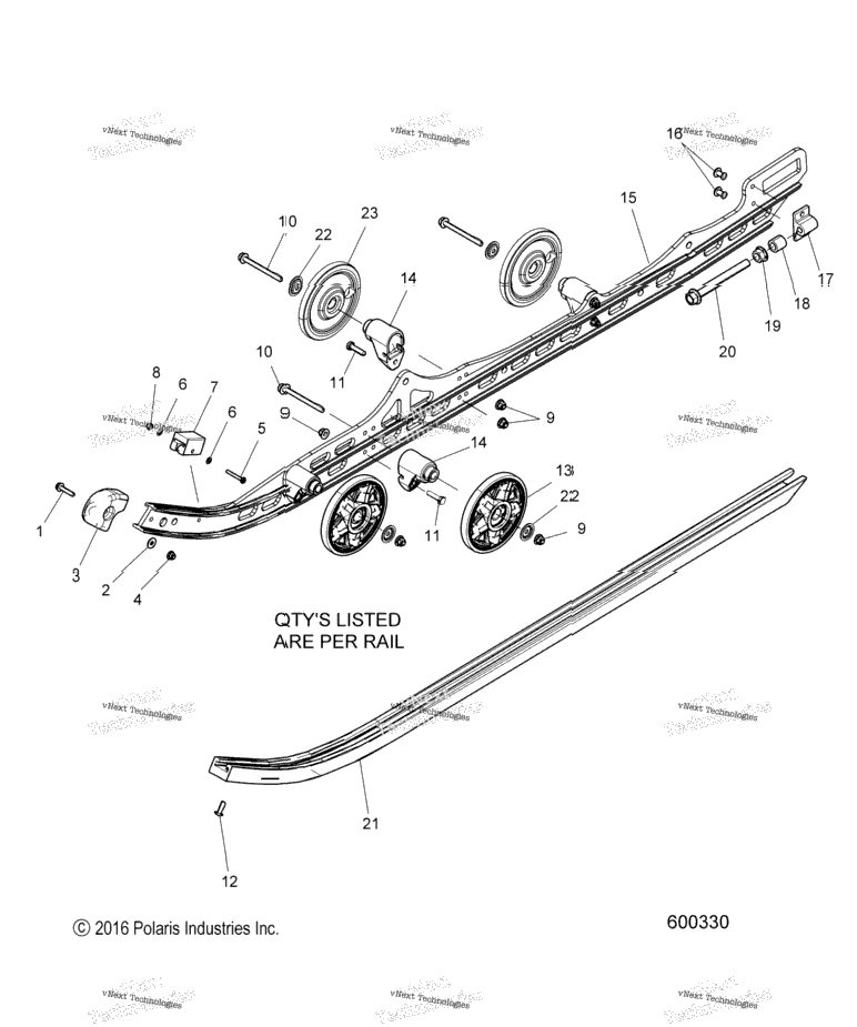 Suspension, Rail Asm